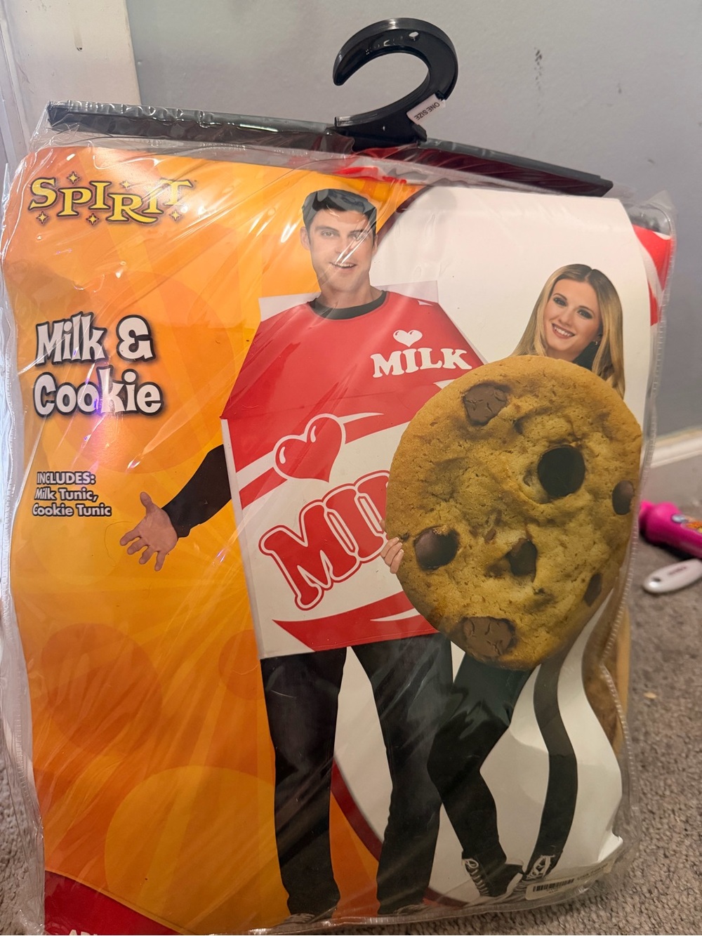 Spirit Milk & Cookie Couples Costume - Red Milk Tunic & Brown Cookie Tunic